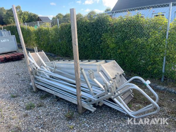 Trapper/trappeløb Jumbo 4 styk med gelænder