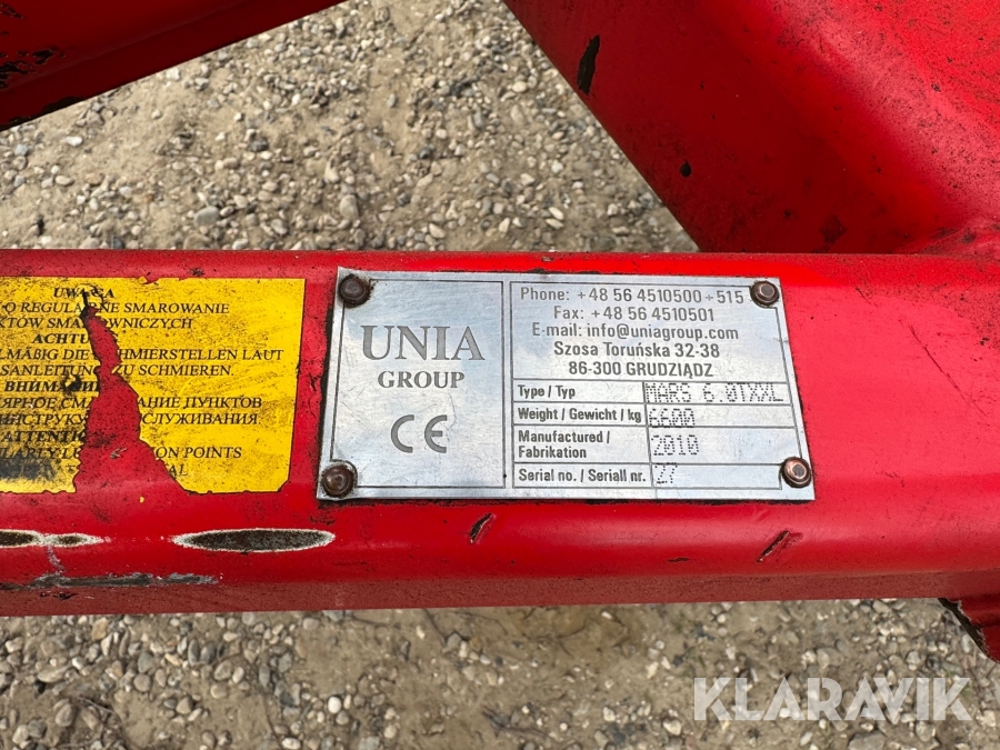 Tallerkenharve Unia Mars 6.0TXXL