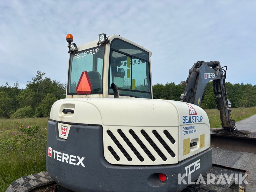 Gravemaskine Terex TV75 med tilbehør