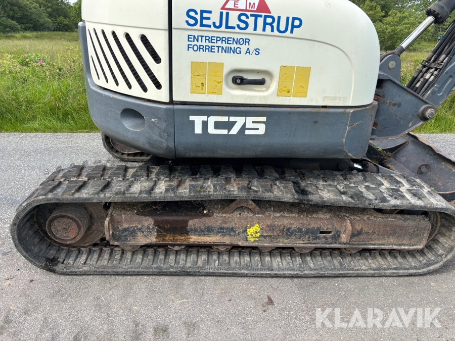 Gravemaskine Terex TV75 med tilbehør