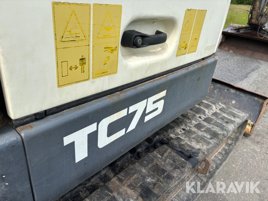 Gravemaskine Terex TV75 med tilbehør