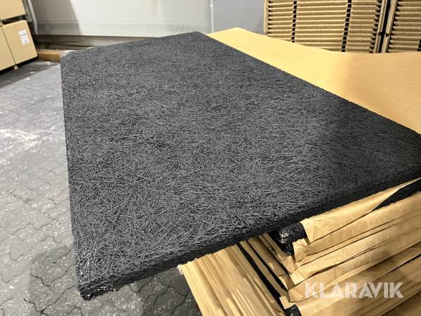 Træbeton Troldtek Grå extrem fin - sortmalet 40 styk 25x600x1200