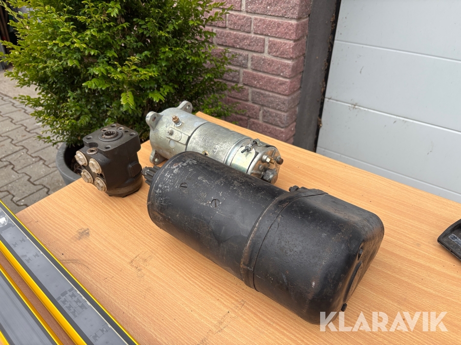 Starter, startmotor og orbitrolventil – samlet lot