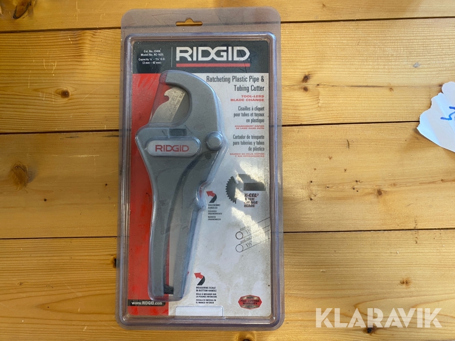 Plastsaks & rørskærer Ridgid RC-1625 med skraldefunktion