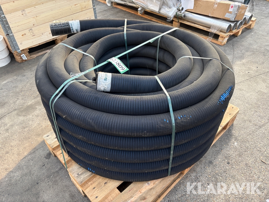 Drænrør blå HDPE 80/92 mm med filt 50 meter