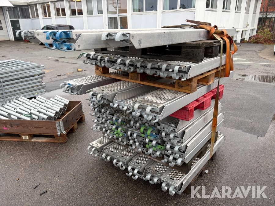 Stillads Aluplanker – 75 styk i blandet størrelse