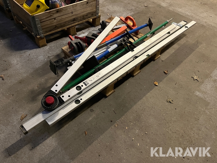 Vaterpas, vinkelmålere diverse håndværktøjer