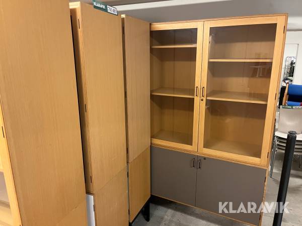 Skabe med glaslåger 6 styk