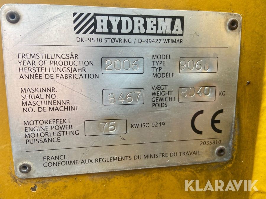 Gravemaskine Hydrema 906C