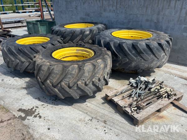 Tvillingehjul John Deere 8535/7930 med spænder