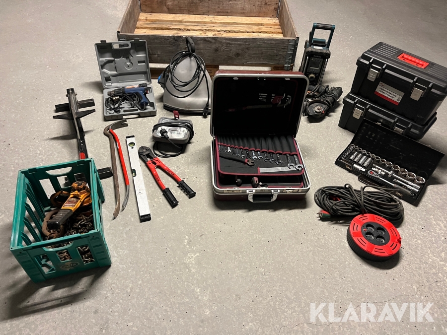 Blandet værktøj Kraftwerk/Makita/Master flere dele.