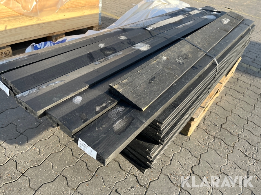 Hegns brædder Plus Hegn 177x14 sort 77 styk