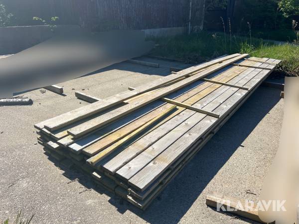 Fuldkantede forskalningsbrædder 25x100 mm Trykimprægneret 40 styk