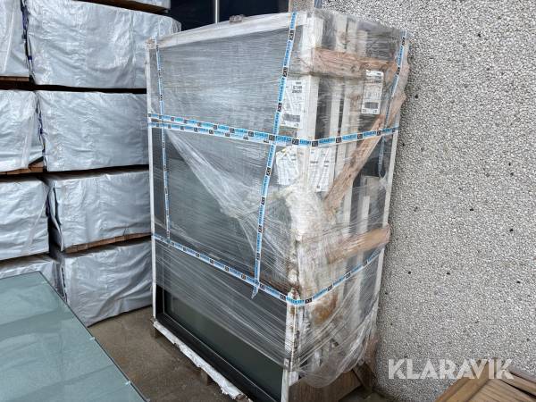 Vinduer og dør Forma Plus træ/alu sort RAL 9005 5 styk i alt