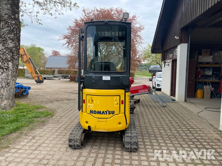 Minigraver Komatsu PC16R med skovle