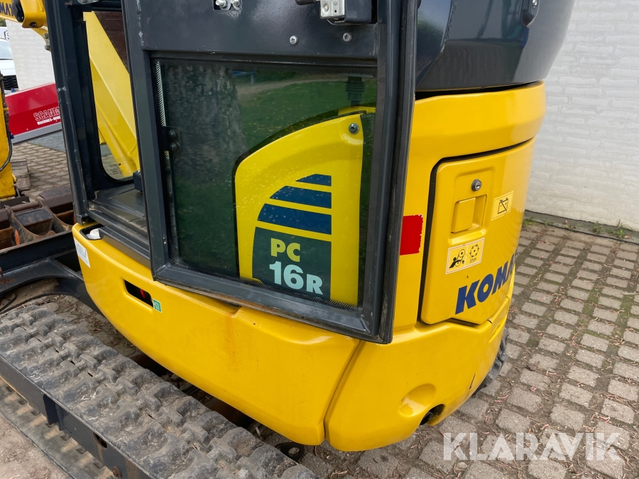 Minigraver Komatsu PC16R med skovle