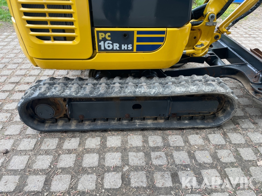 Minigraver Komatsu PC16R med skovle