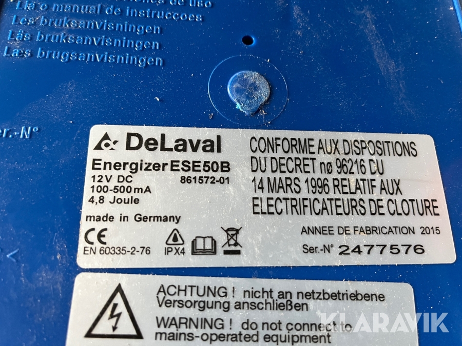 DeLaval energizer ESE50B - DeLaval