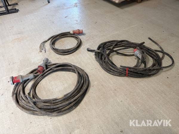 Kraftkabler 3 styk