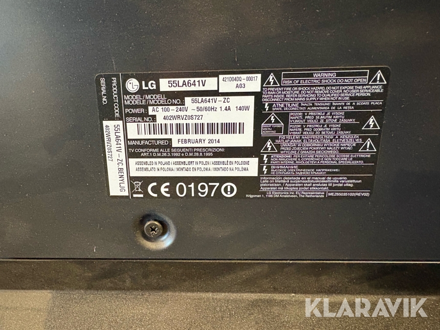 TV Lg 55la641v