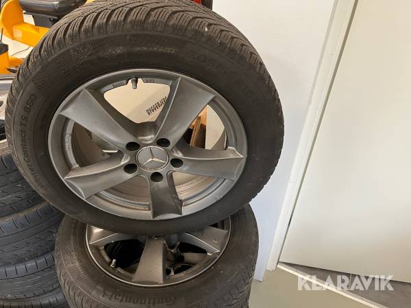 Fælge med dæk til Mercedes Continental 205/55 R16 94H extra load