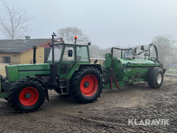Traktor og slamsuger/spuler Fendt og Gøma 612 LS / GK 8