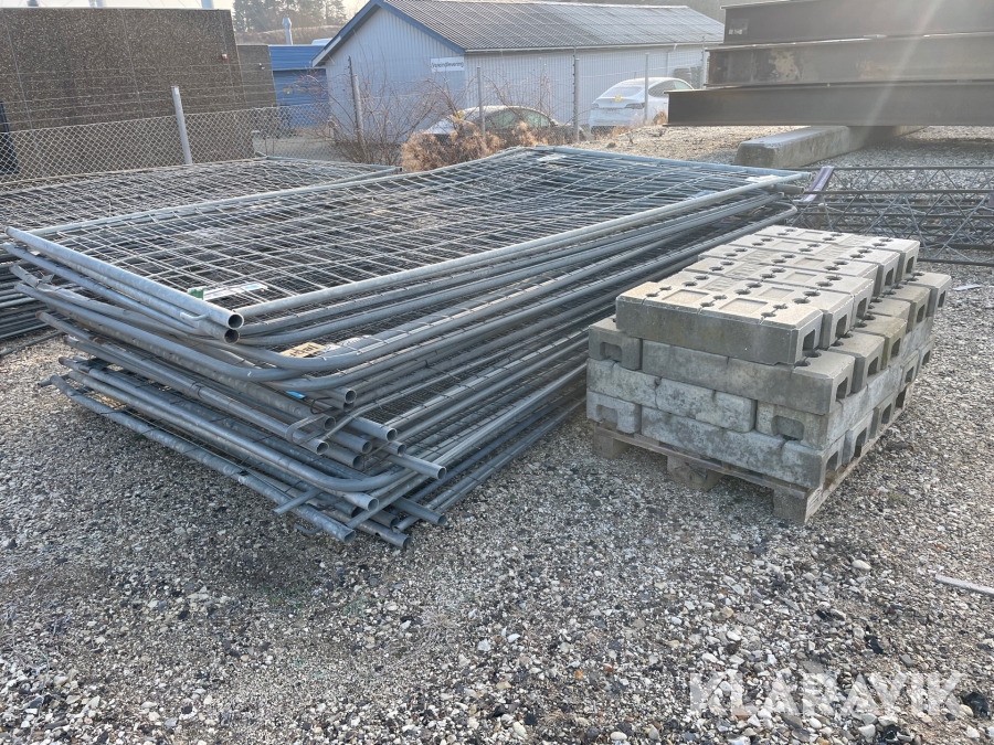 Byggeplads hegn med fødder 23 styk