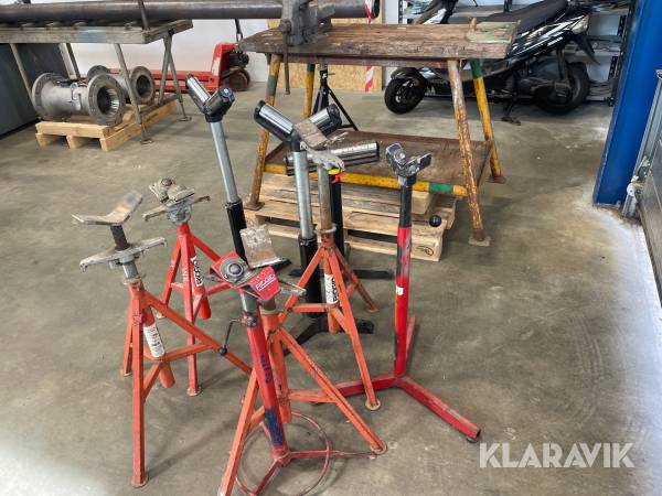 Rørstøtter og arbejdsbord Ridgid vf-99 8 styk