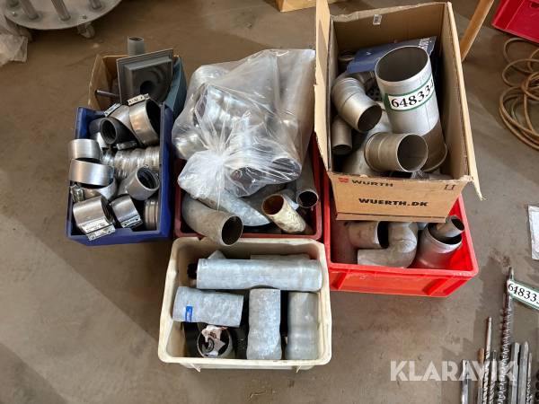 parti VVS-fittings –  rustfri, galvaniserede fittings, samlemuffer, rørbøjninger m.m.