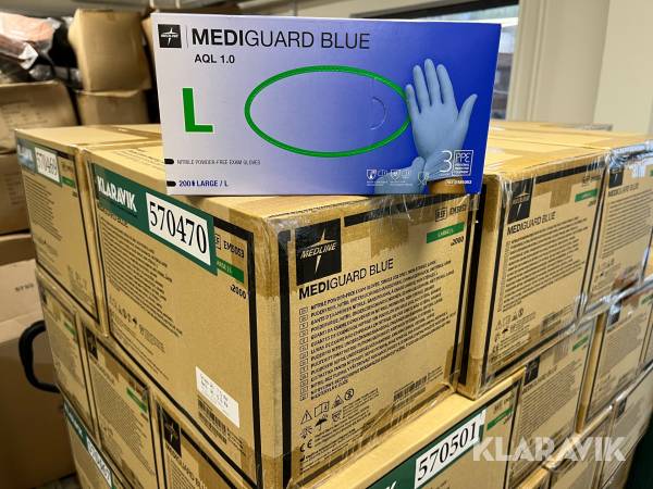 Nitrilhandsker Medline Mediguard Blue 10 kasser str. Large 
