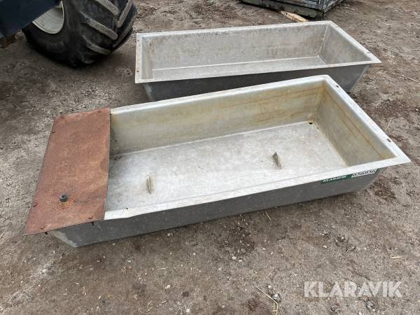 Drikke kar/trug Alumimium 5 styk.