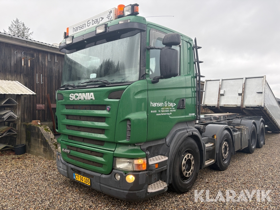 Lastbil Scania R470 forvogn med wejerhejs 