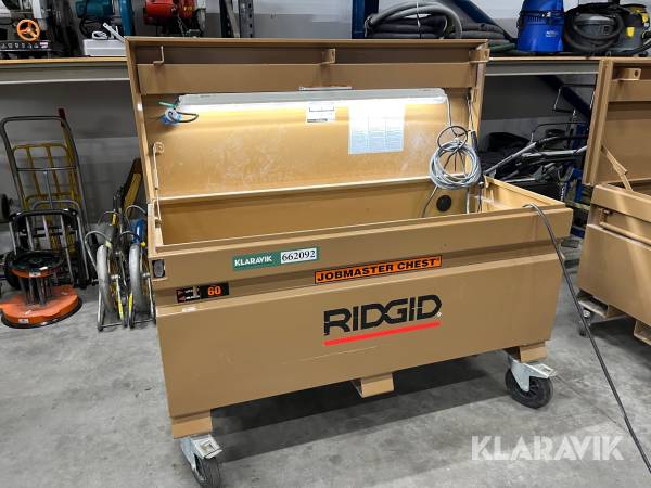 Opbevaring/værktøjs kasse Rigid Jobmaster 60R med arbejdslys