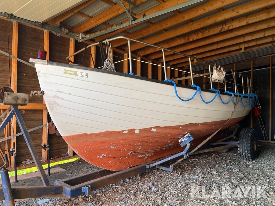 Båd Fåborg glasfiber 23 fod med vogn