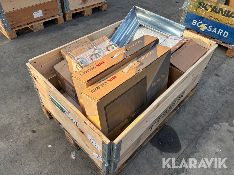 Blandet lot skærme, unidrain, støvmasker og andet