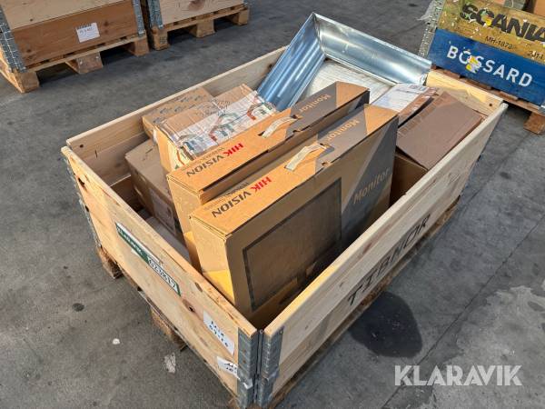 Blandet lot skærme, unidrain, støvmasker og andet