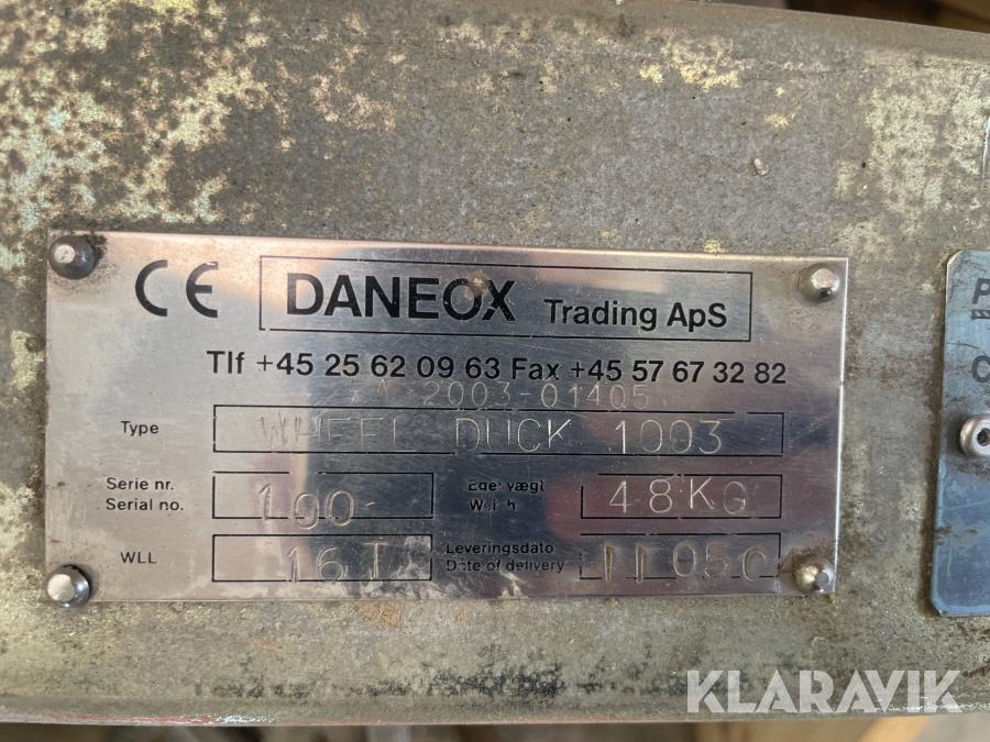 Wheel Duck Daneox 1001, 1002 & 1003 16 Tons