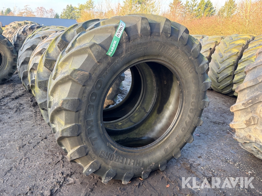 Landbrugsdæk Trelleborg + BKT 600/70R34 2 styk