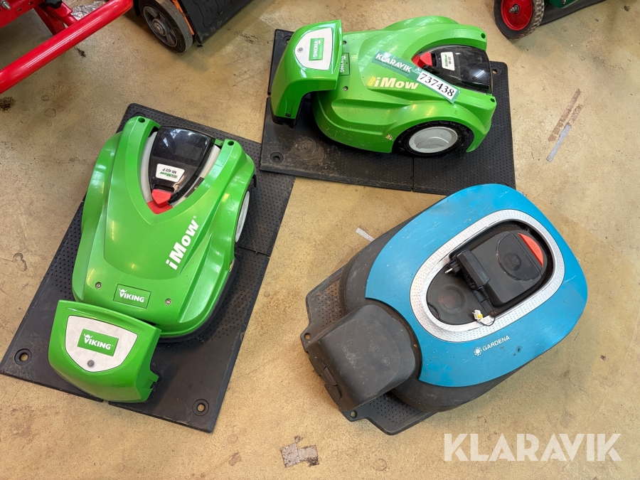 Robotklippere Viking og Gardena iMow MI422 3 styk