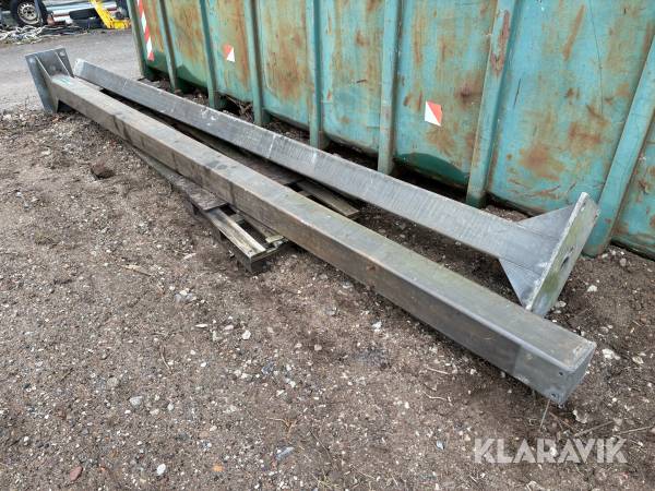 Galvaniseret jern søjler 2 styk.