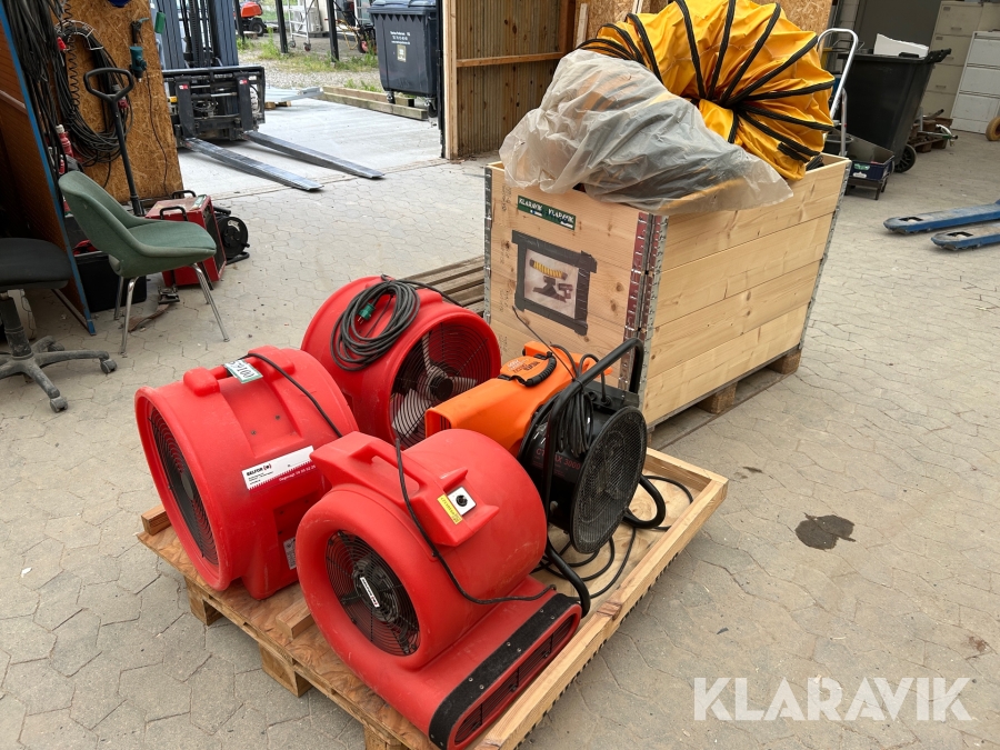 Ventilatorer & slanger 5 styk