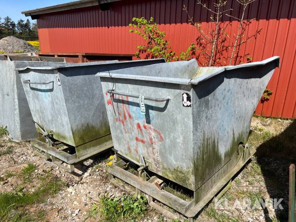 Galvaniseret tip containere KS Transportmateriel 750/2111 4516 2 styk