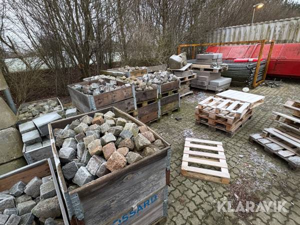 Granitsten parti blandt andet fra det gamle København