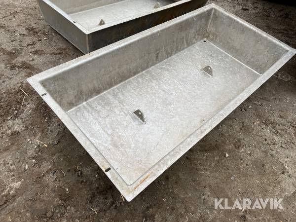 Drikke kar/trug Alumimium 5 styk.