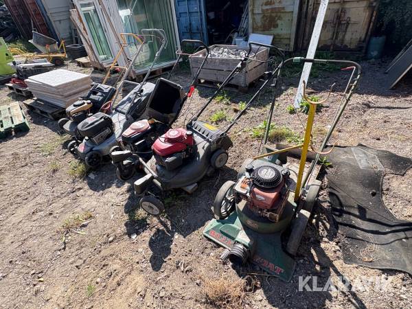 Plæneklippere og løvsuger Billy goat - Honda - Stiga - alko - Adams 5 styks