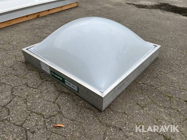 Ovenlys kuppel Unilite 750x750 mm matteret