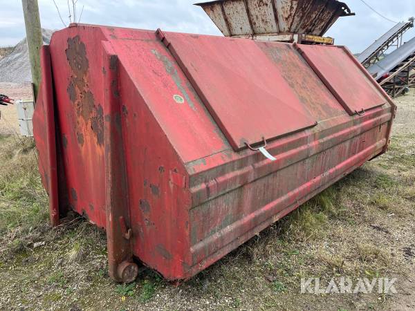 Lukket affaldscontainer til wirehejs