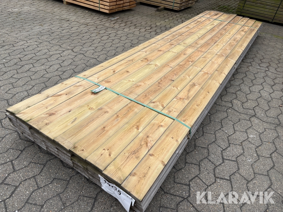 Trykimprægneret terrassebrædder 59 styk