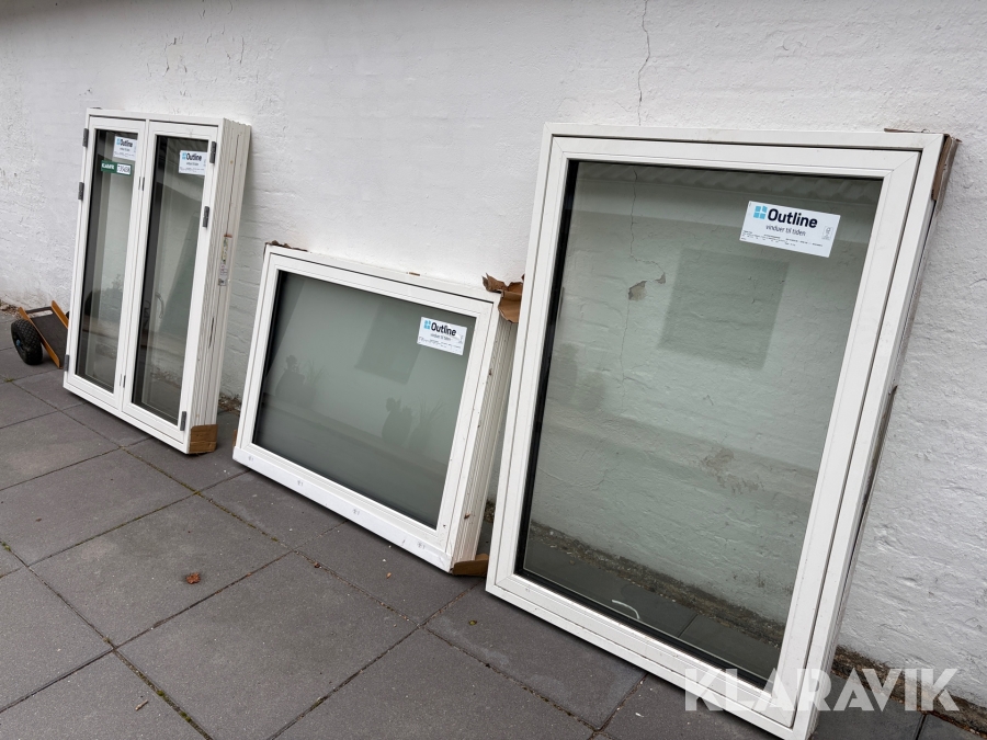 Vinduer Outline 3-lags - 3 styk