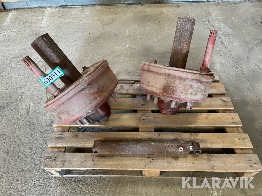 2 vognnav med bremser FAD 450 mm / 8 x 105 mm